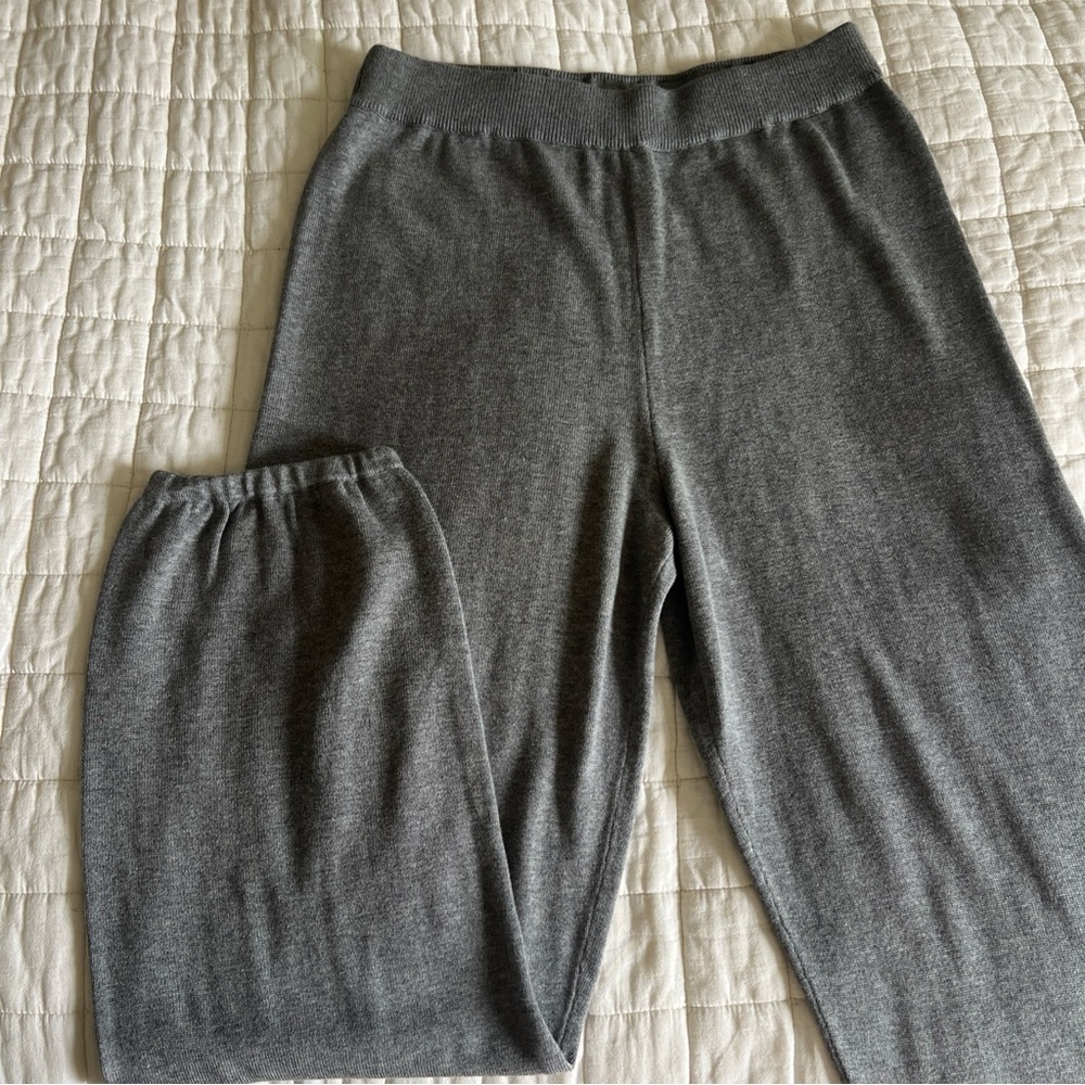Simkhai Cozy Grey Knit Lounge Pants cashmere blend size M